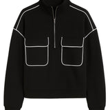 Cayla | Φθινοπωρινό Pullover με Φερμουάρ και Γραμμή Contour