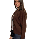 Georgina - Καφέ Πλεκτή Ζακέτα με Κουμπιά (Brown Buttoned Knit Cardigan)