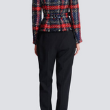 Marcea - Ζακέτα Tweed με Καρό Σχέδιο και Ζώνη (Belted Plaid Tweed Jacket)